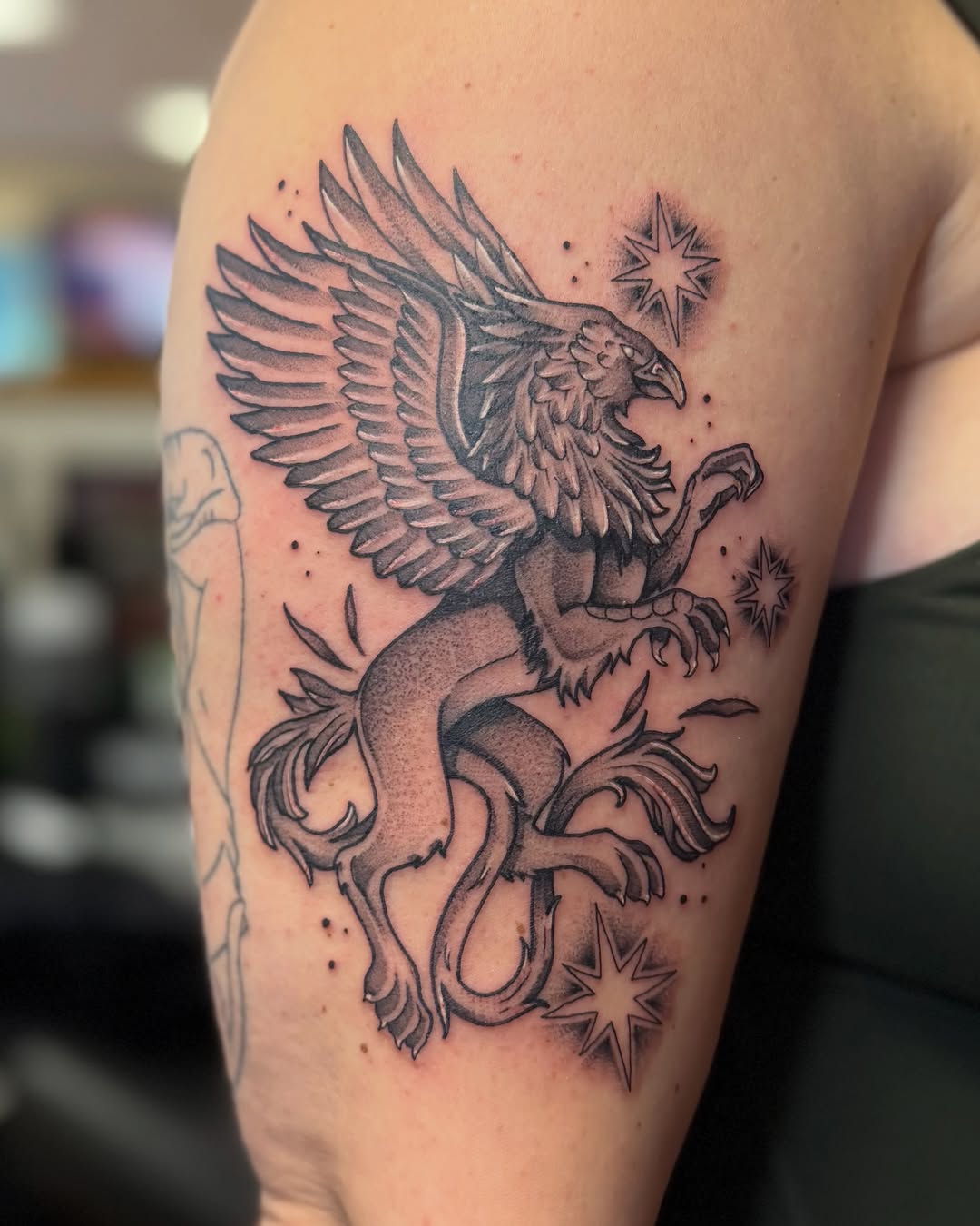 Tattoo by @missdee_tattoo — illustrative, black_and_grey