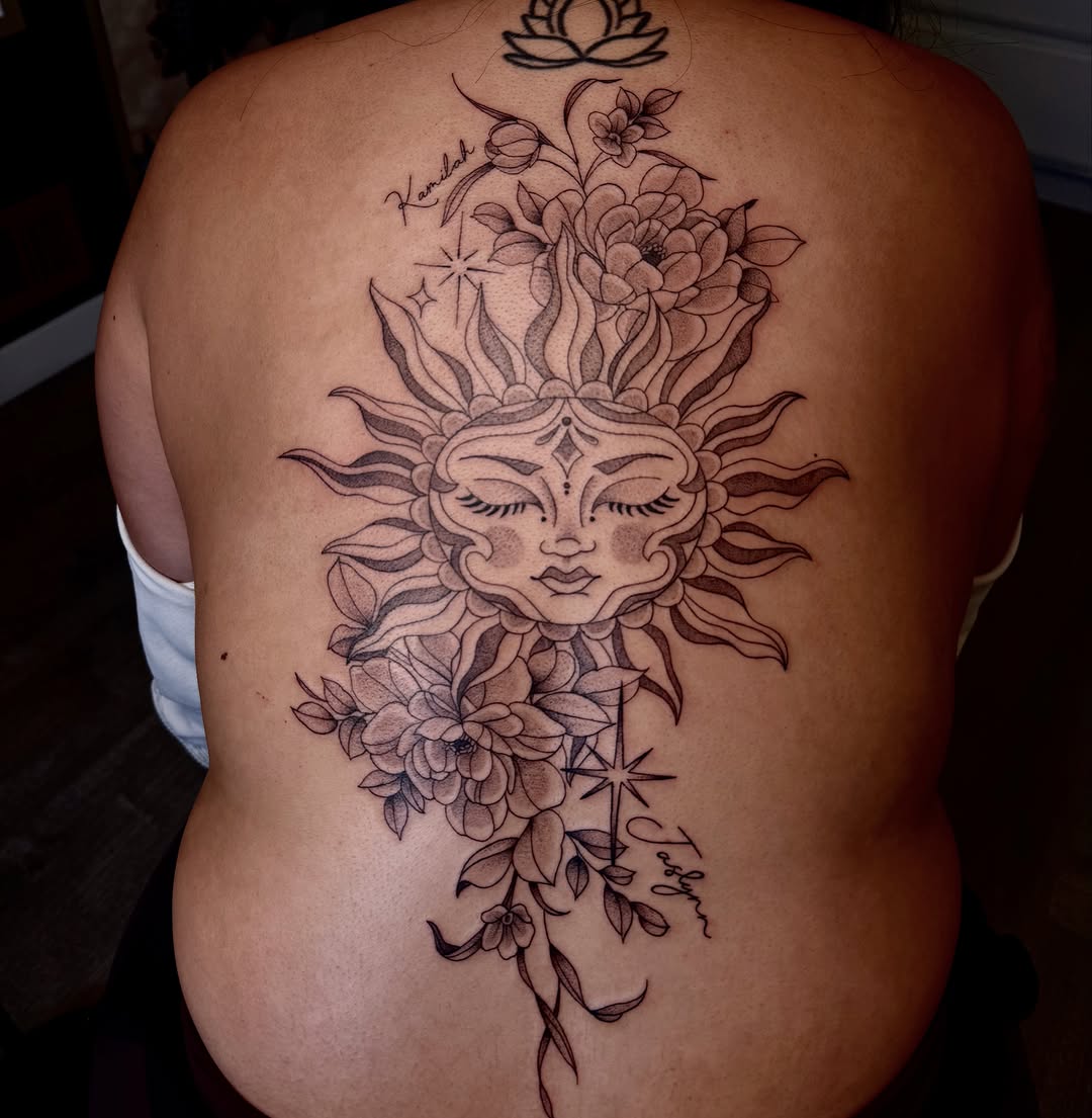Tattoo by @inked_by_ki — illustrative, fine_line
