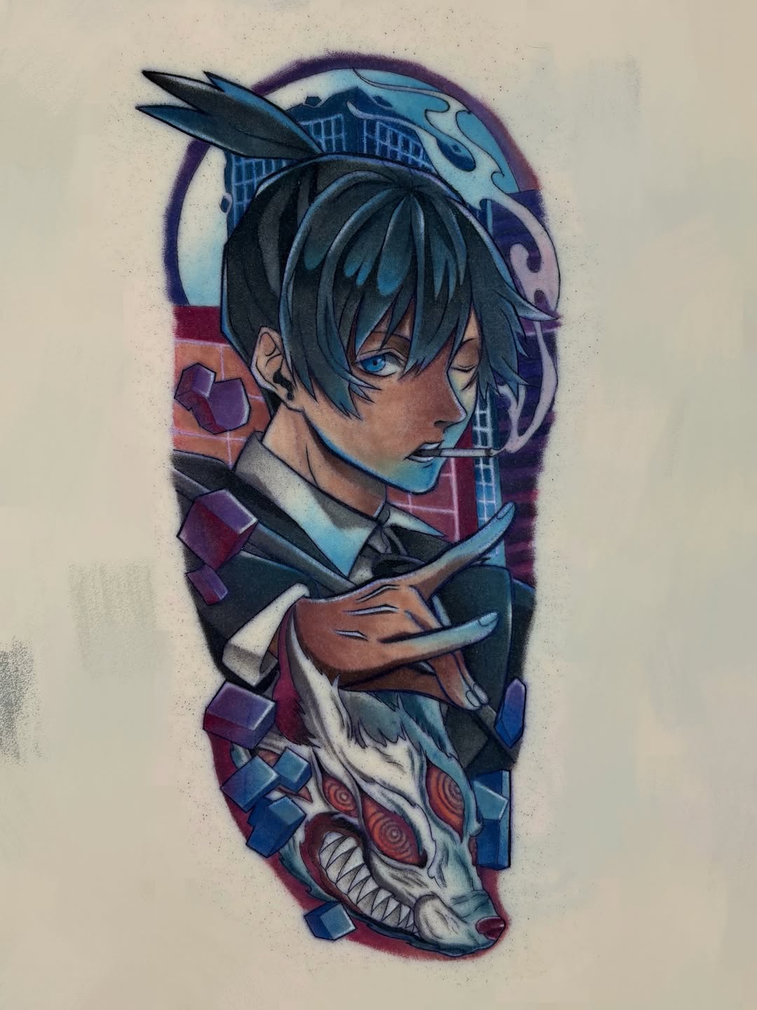 Tattoo by @_justq_inkkk โ anime