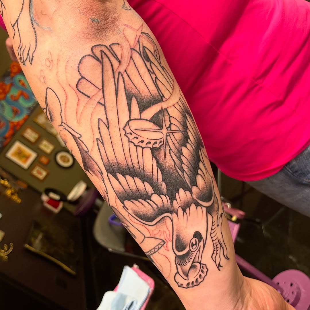 Tattoo by @necromandi β american_traditional, illustrative