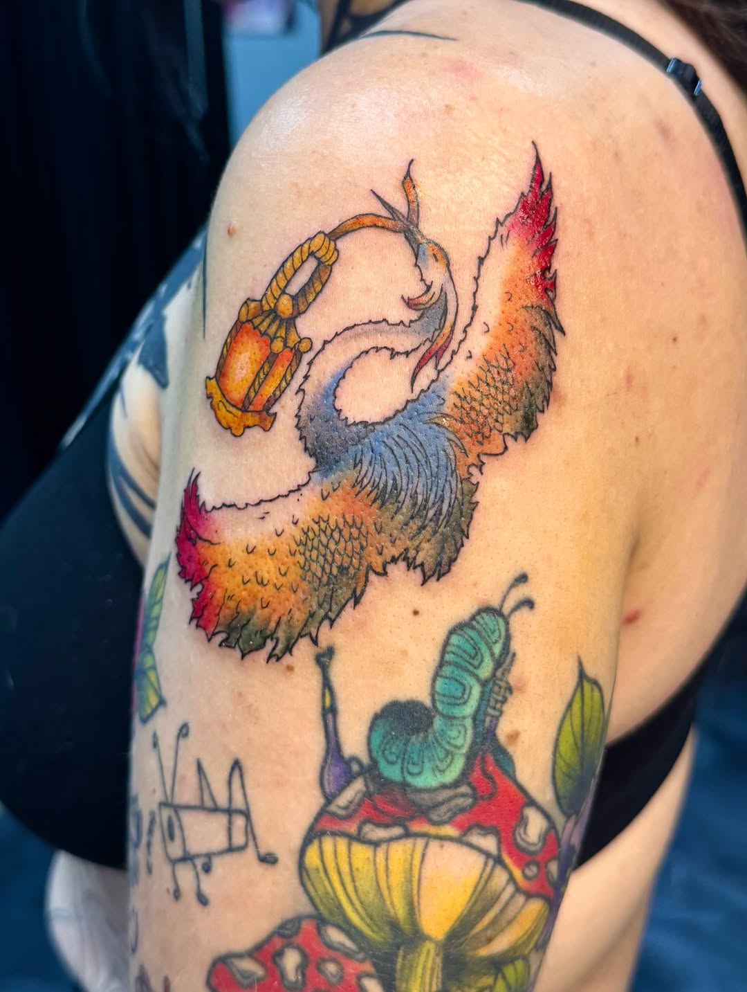 Tattoo by @marieamor_ink — illustrative, new_school