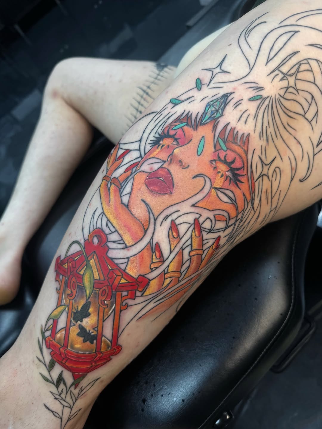 Tattoo by @marieamor_ink — illustrative, new_school