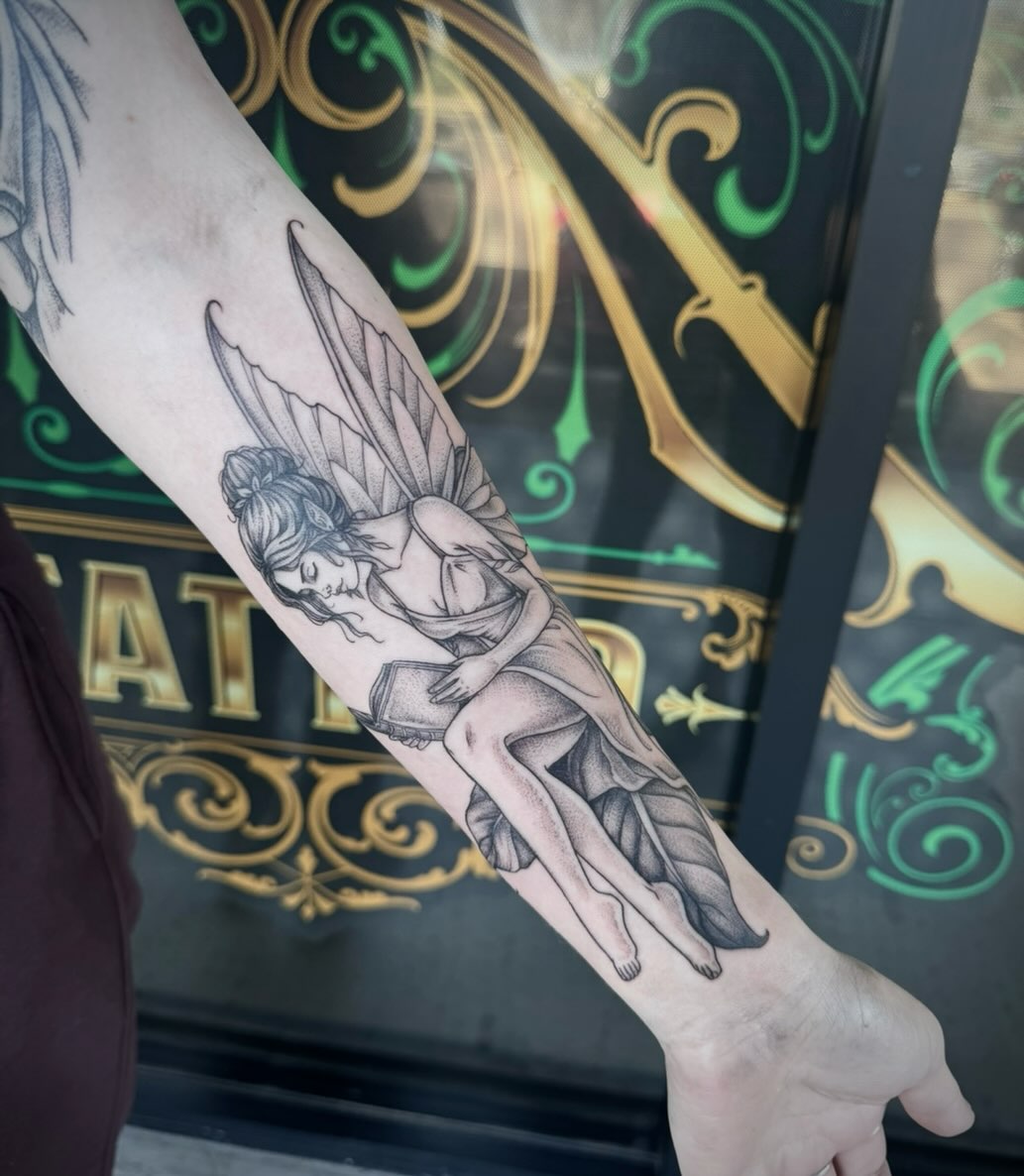 Tattoo by @jianna_tattoos — black_and_grey