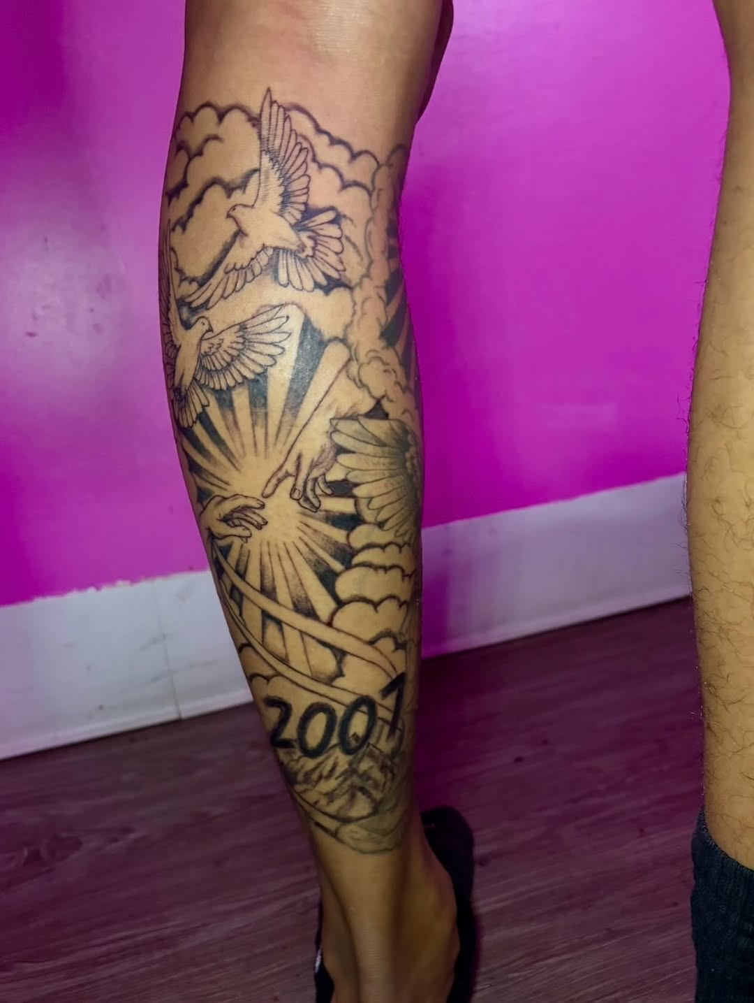 Tattoo by @pinklavishtattoos โ illustrative, black_and_grey