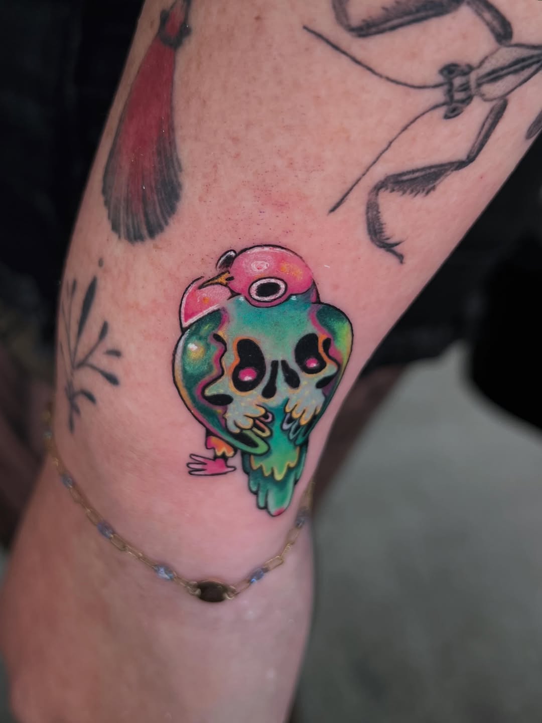 Tattoo by @gameboycolortattoos โ new_school, surrealism