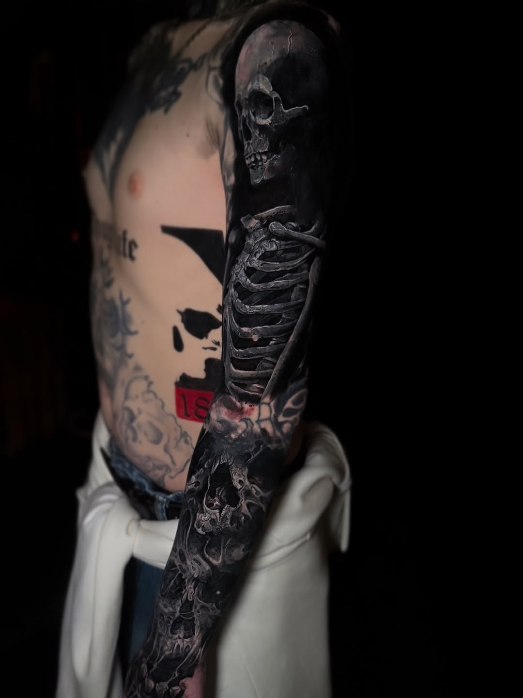 Tattoo by @alan_lis_tattoos β dark_realism, blackwork