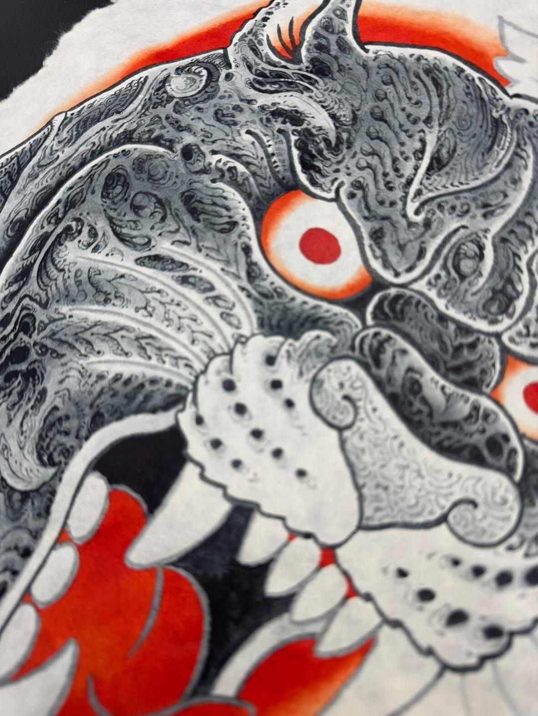 Tattoo by @benkarnofsky โ japanese_irezumi, black_and_grey