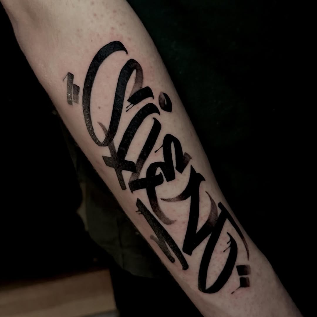 Tattoo by @quail.tattoos — lettering_script