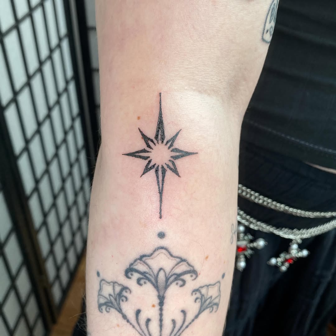 Tattoo by @woodniptat โ fine_line, blackwork