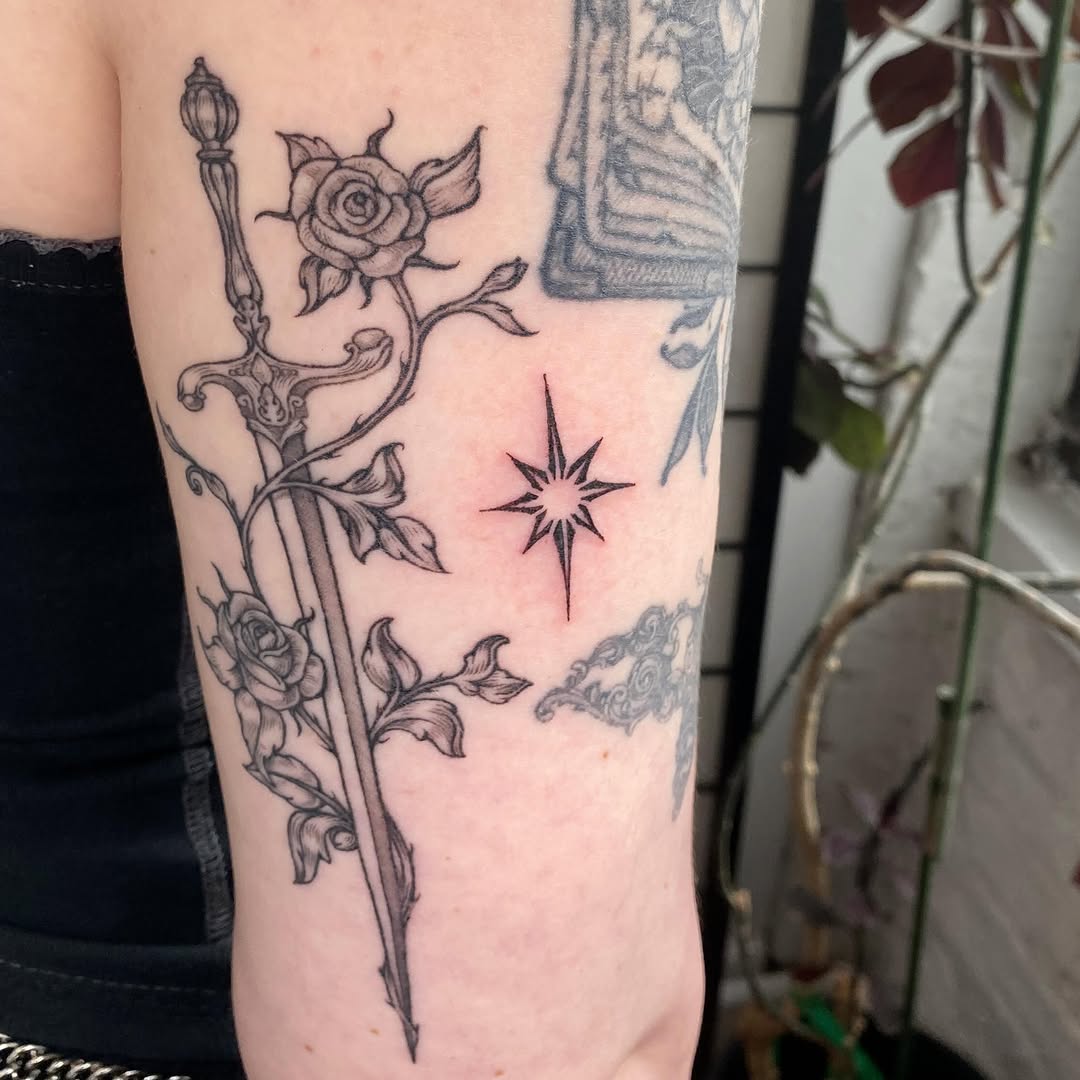 Tattoo by @woodniptat โ fine_line, black_and_grey