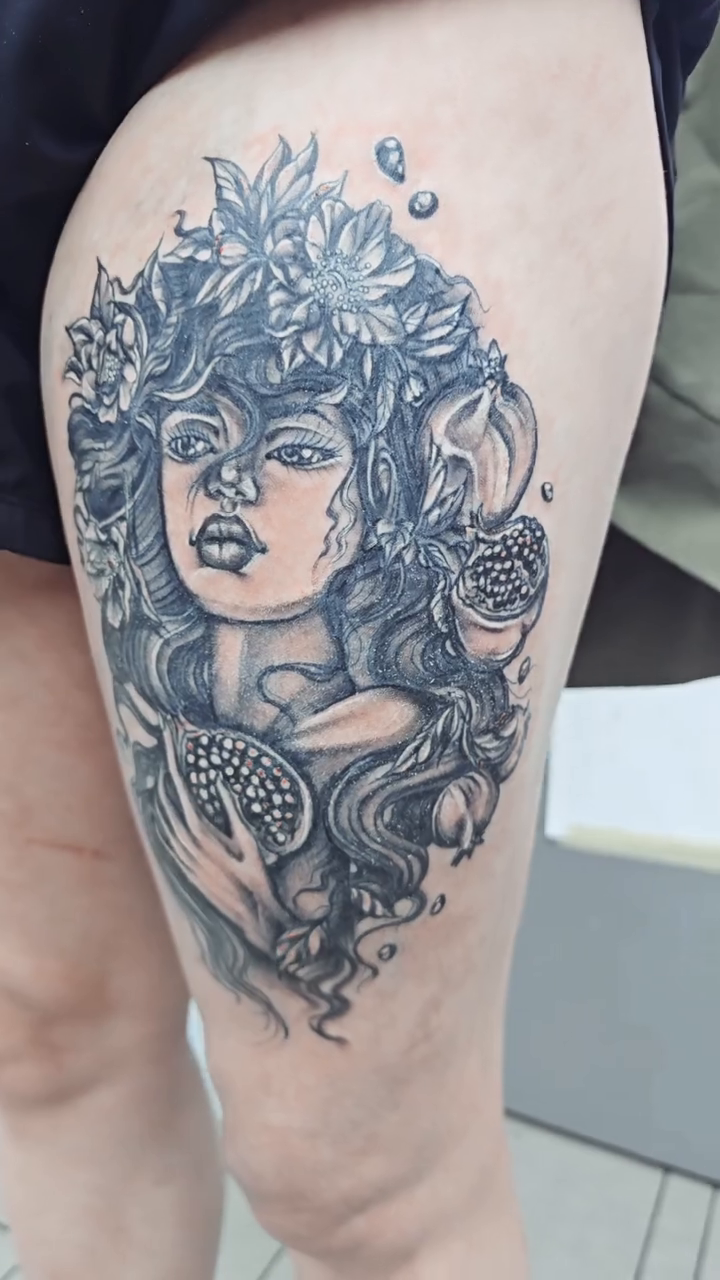 Tattoo by @tatpandaink — black_and_grey, realism