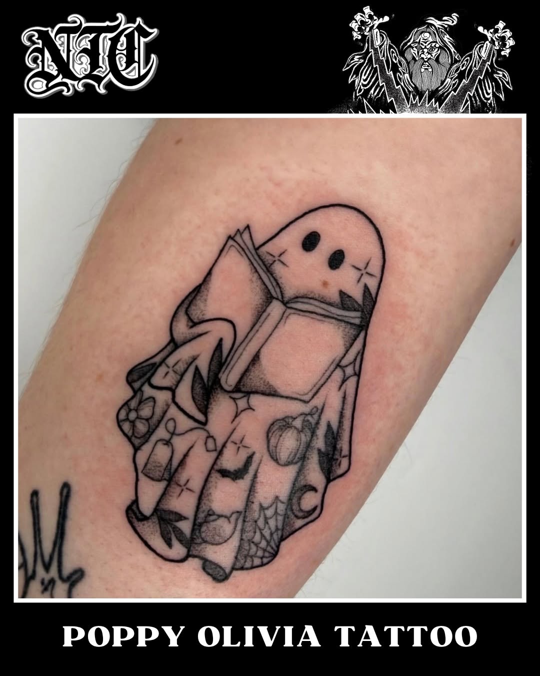 Tattoo by @poppyoliviatattoo — black_and_grey, illustrative