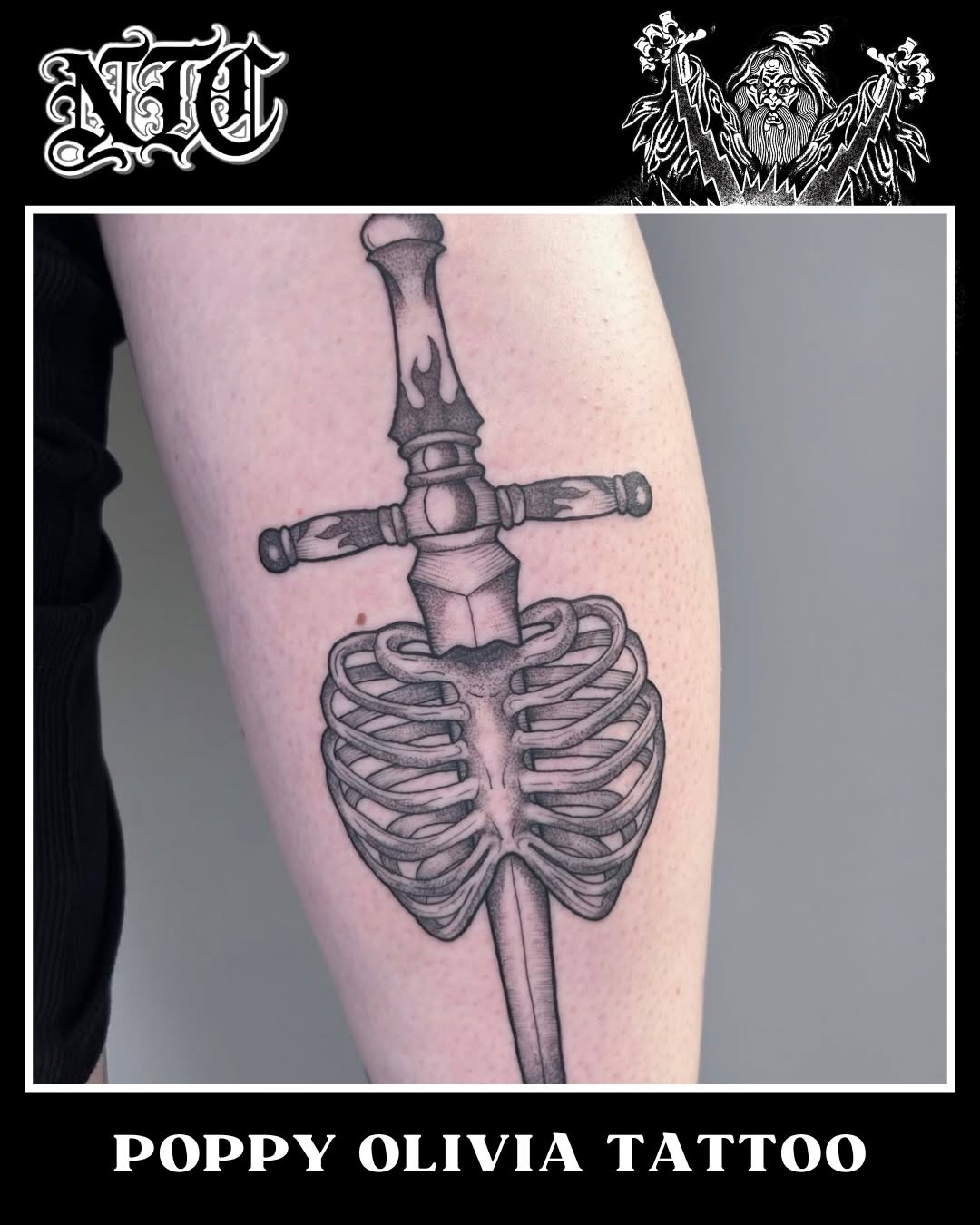 Tattoo by @poppyoliviatattoo — black_and_grey, dark_realism