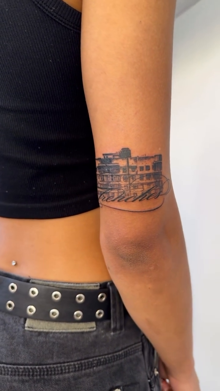 Tattoo by @nudylicioustattoos — blackwork, illustrative