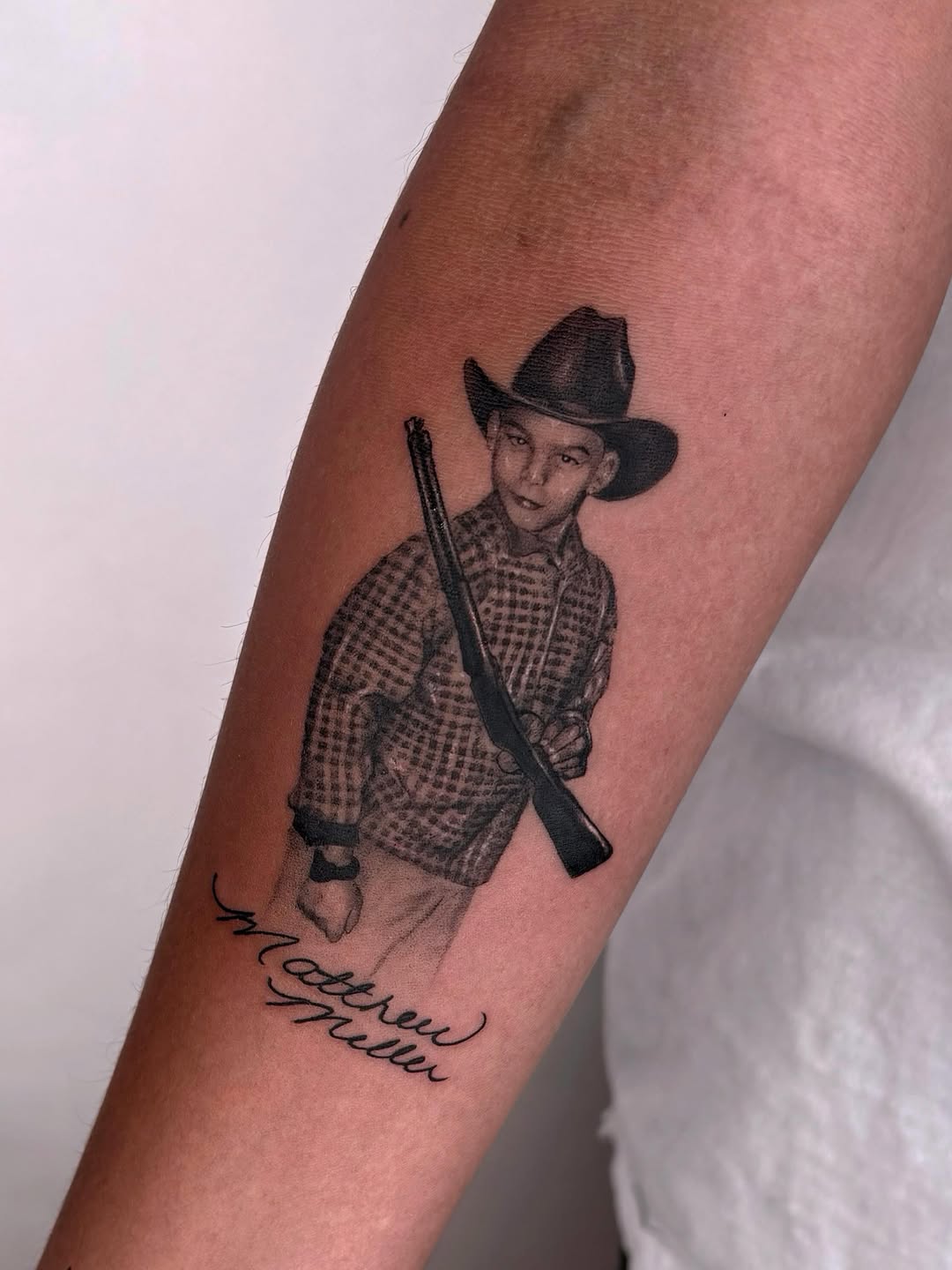Tattoo by @tattedbygnyc โ realism, lettering_script