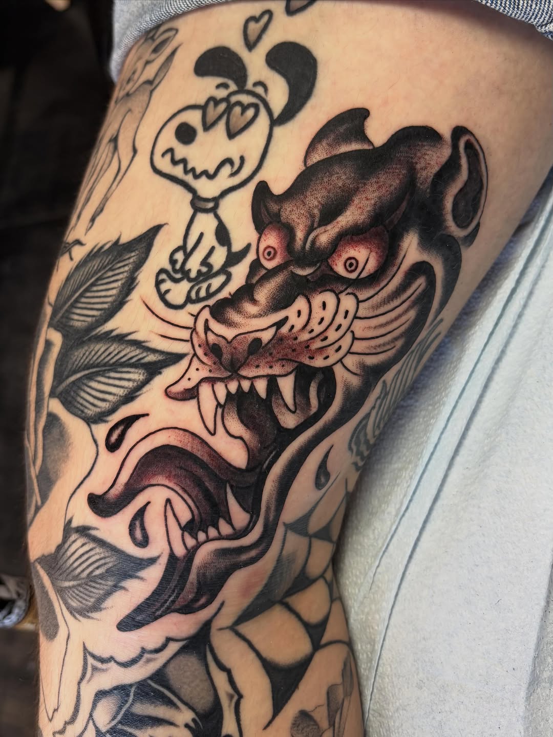 Tattoo by @elmertattoos — american_traditional, black_and_grey