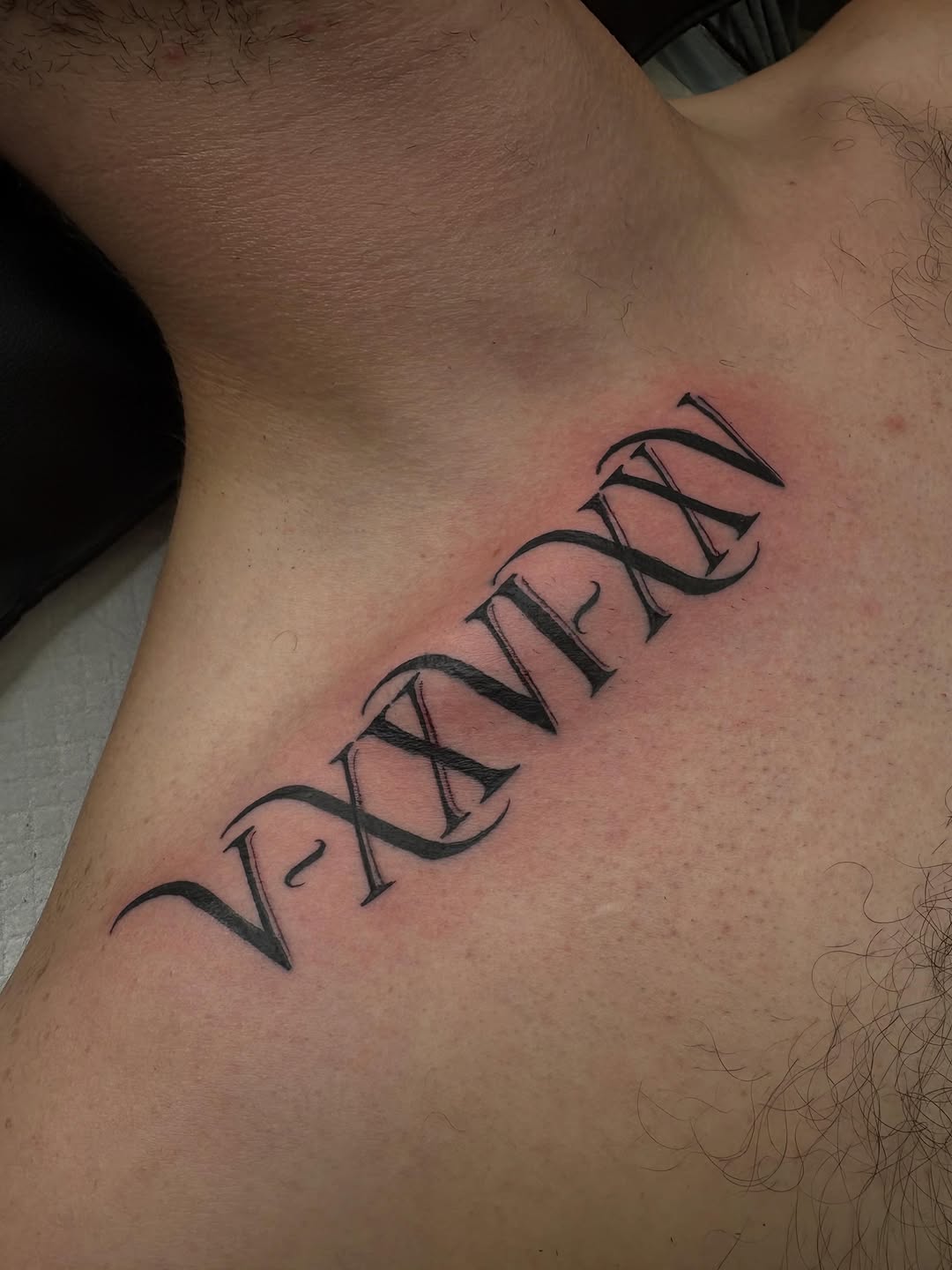 Tattoo by @trustydizon — lettering_script, blackwork