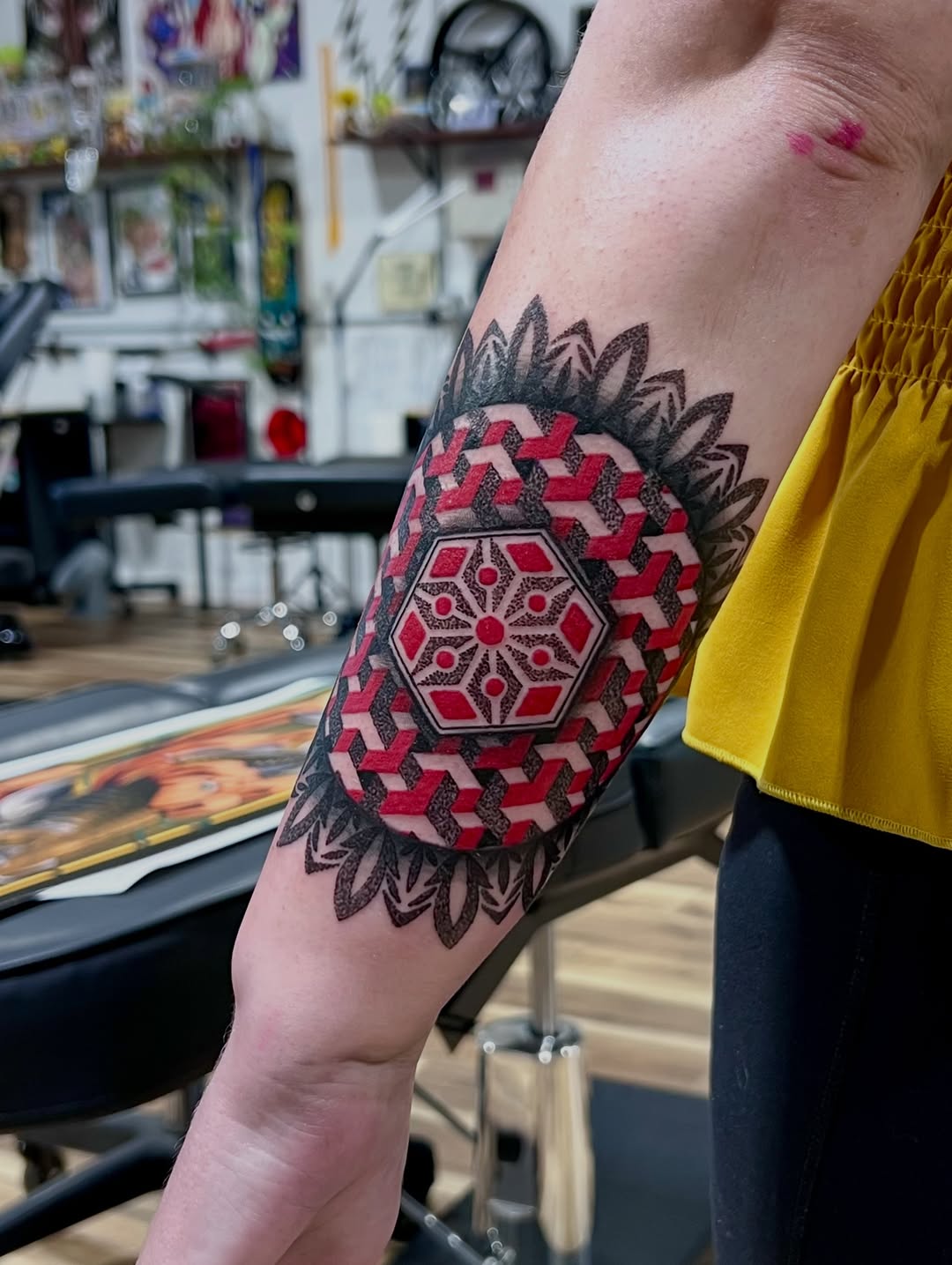 Tattoo by @kendallorlando — geometric, dotwork