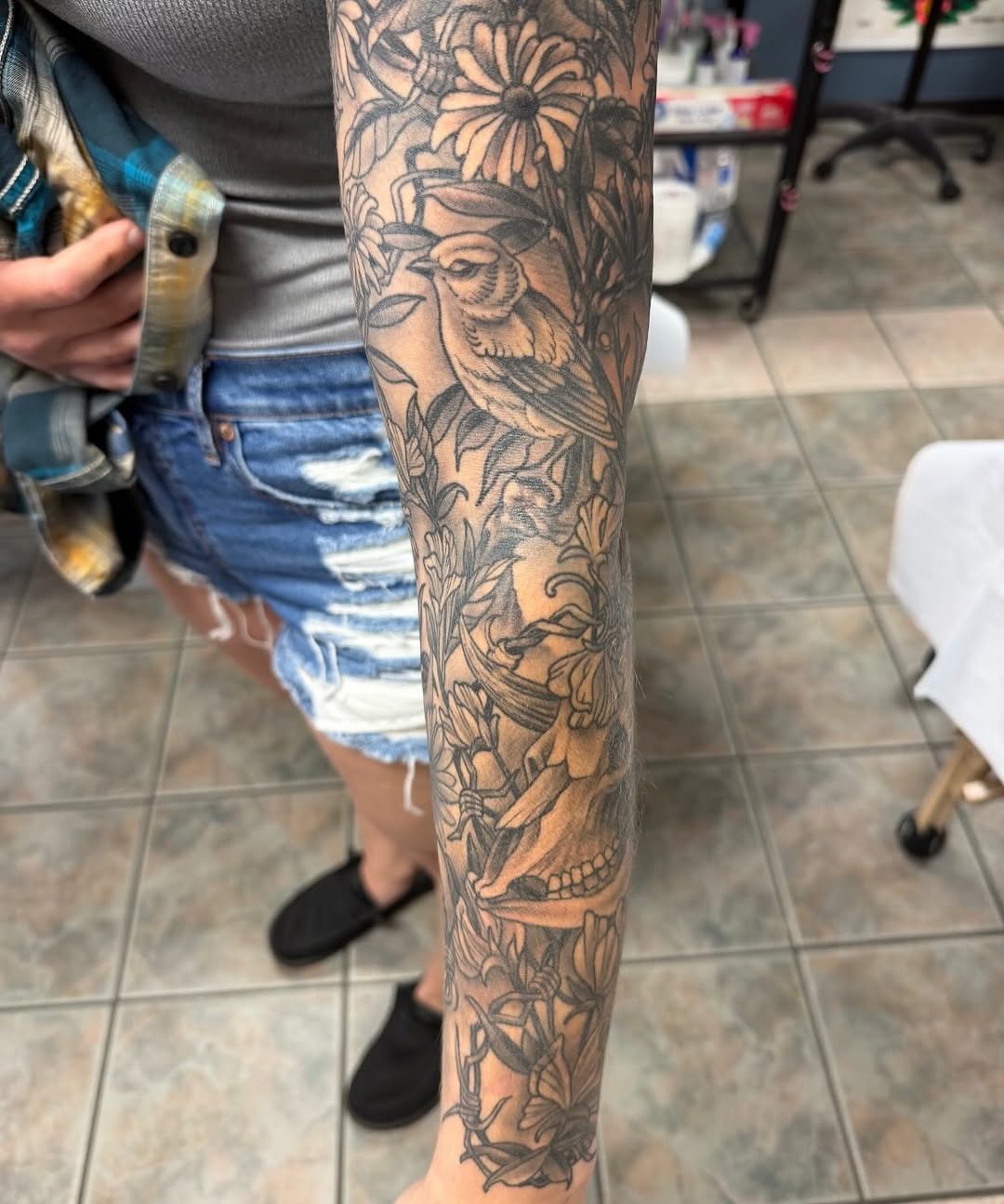 Tattoo by @corey_lostdog — black_and_grey, realism