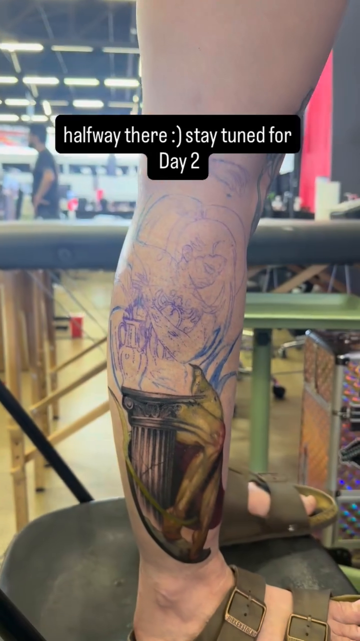 Tattoo by @austintattoo — illustrative, black_and_grey