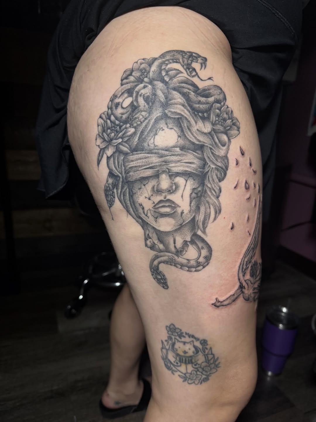 Tattoo by @akdoestattoos — black_and_grey, realism