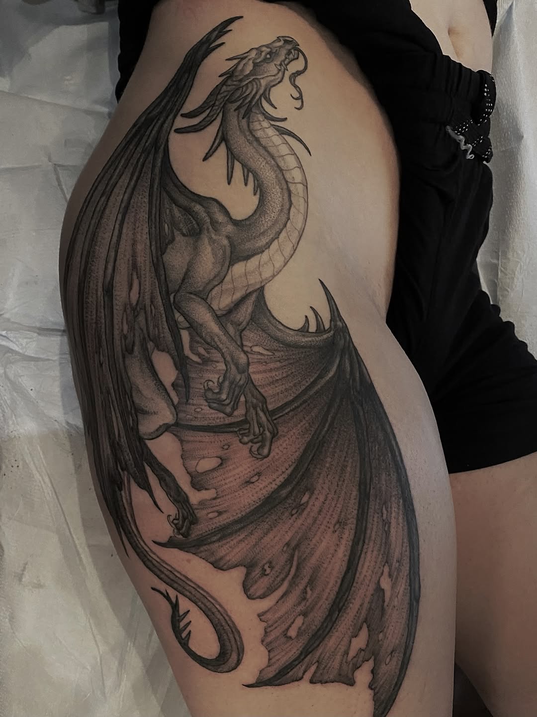 Tattoo by @meluusiine — realism, black_and_grey
