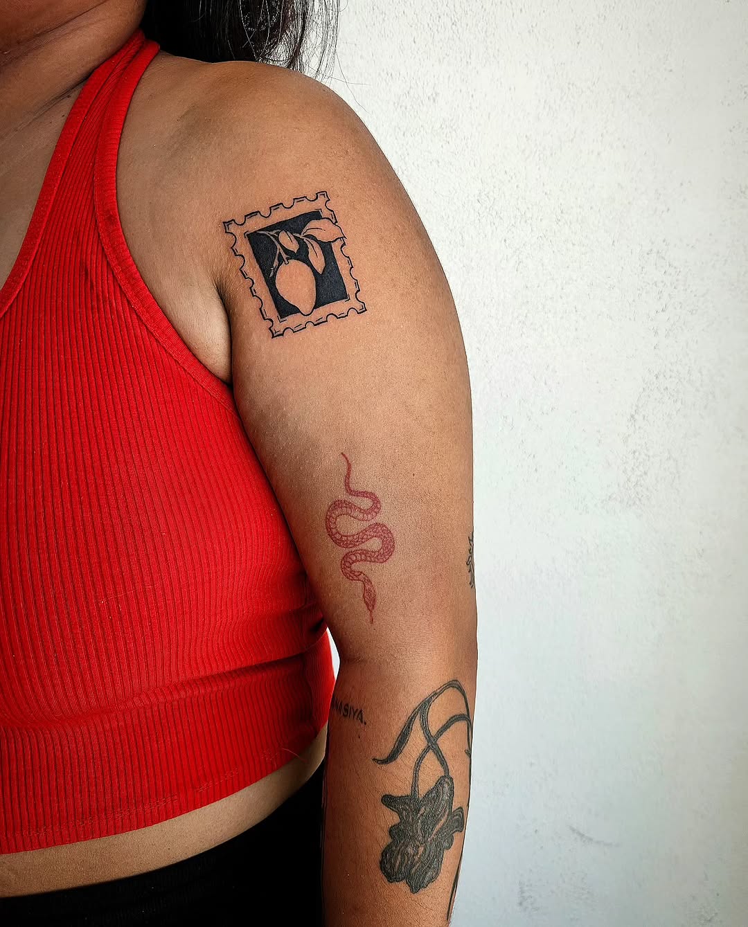 Tattoo by @ghostie_tats — illustrative, blackwork