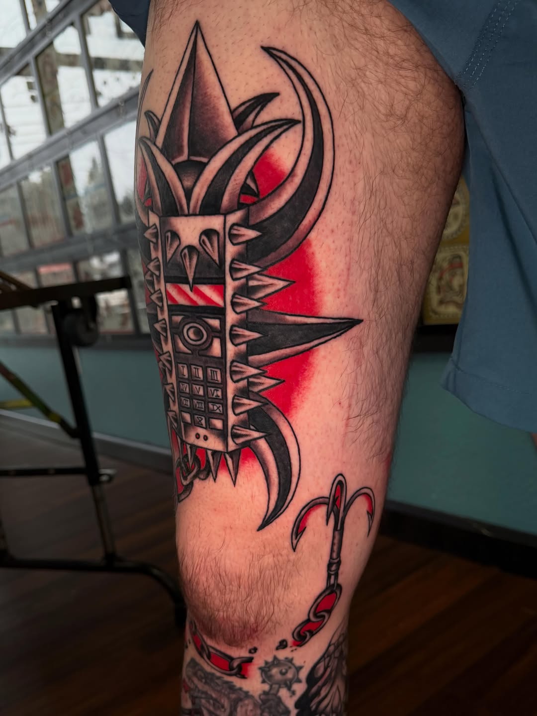 Tattoo by @bugs.n.ink — blackwork, trash_polka