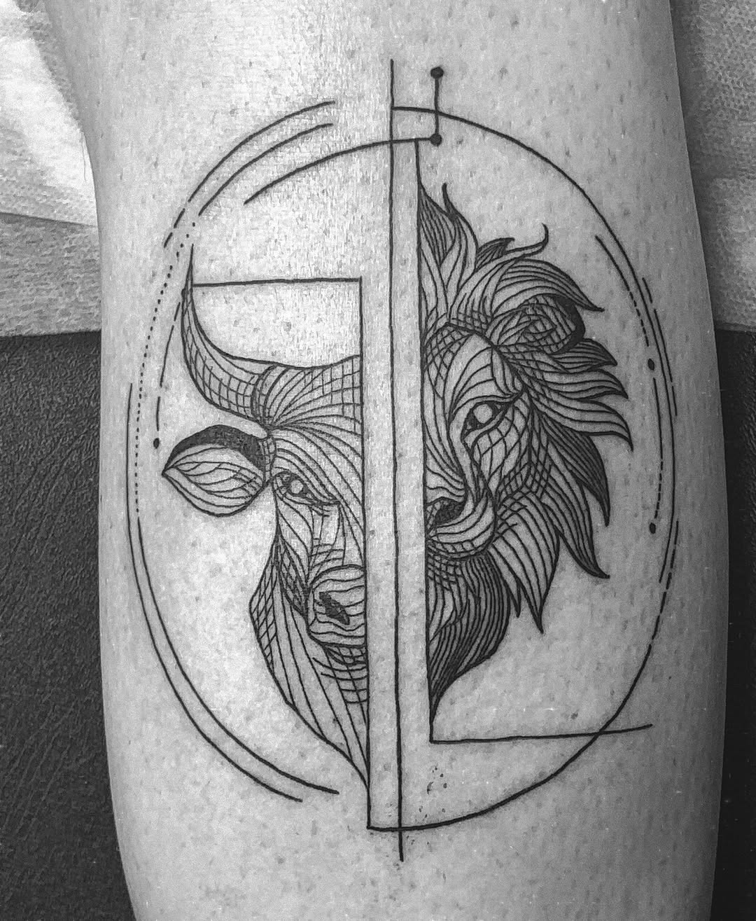 Tattoo by @vo.ink.metric โ geometric, illustrative