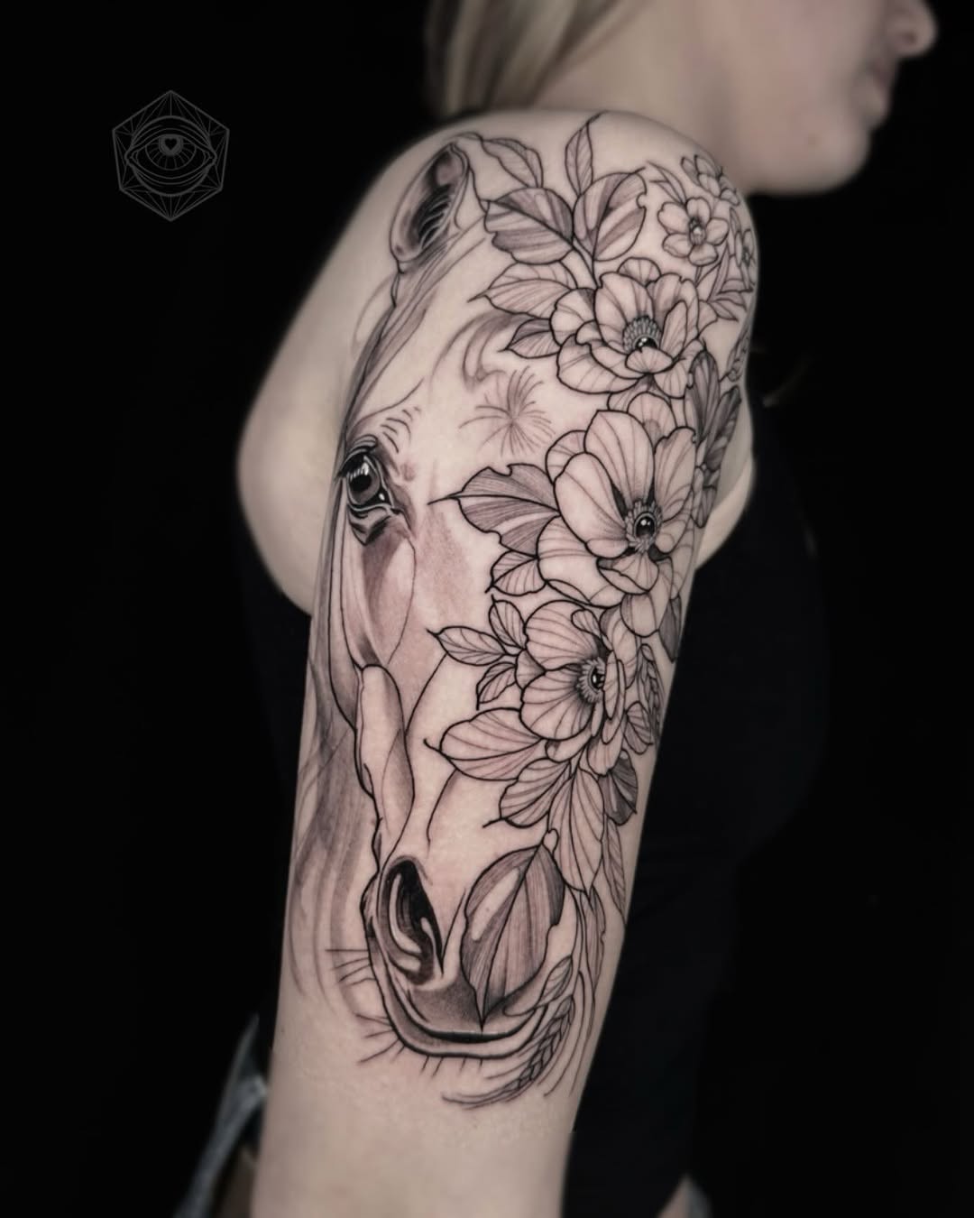 Tattoo by @taylor_._moon — black_and_grey, realism