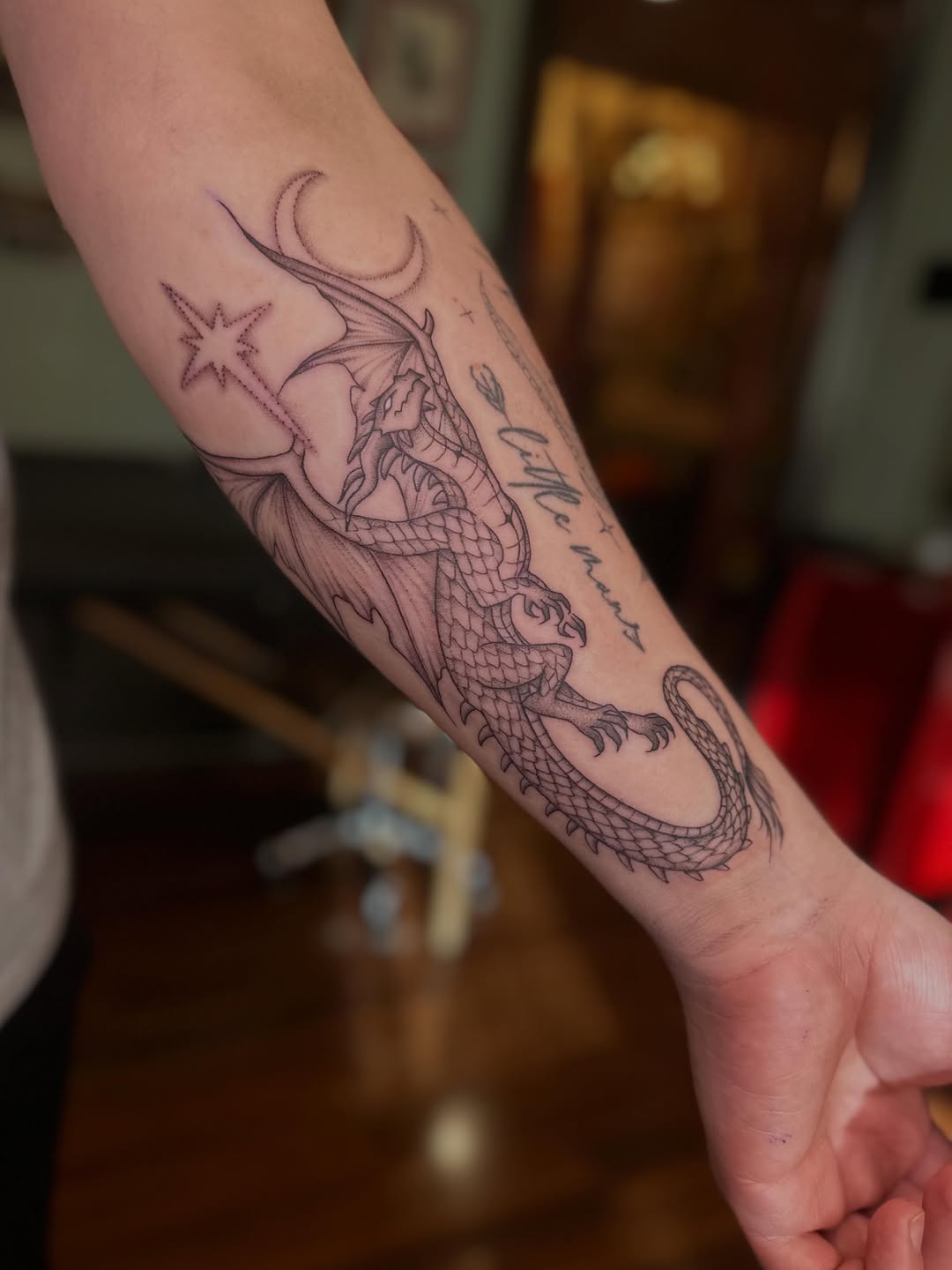 Tattoo by @lady.ames — fine_line, dotwork