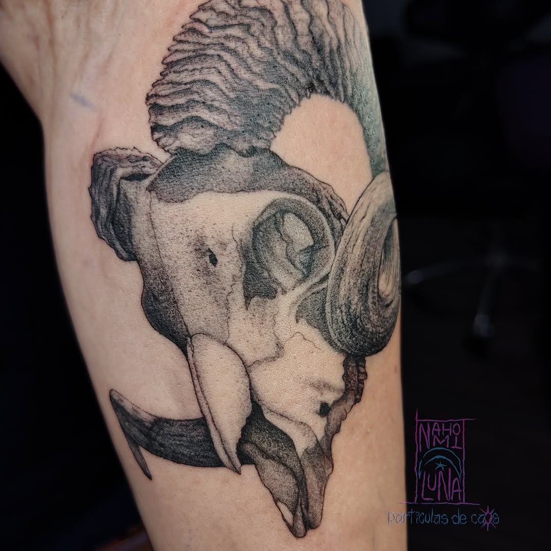 Tattoo by @particulasdecaos_ — black_and_grey, realism