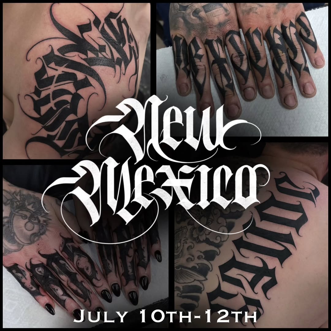 Tattoo by @diaztattoos — lettering_script, blackwork