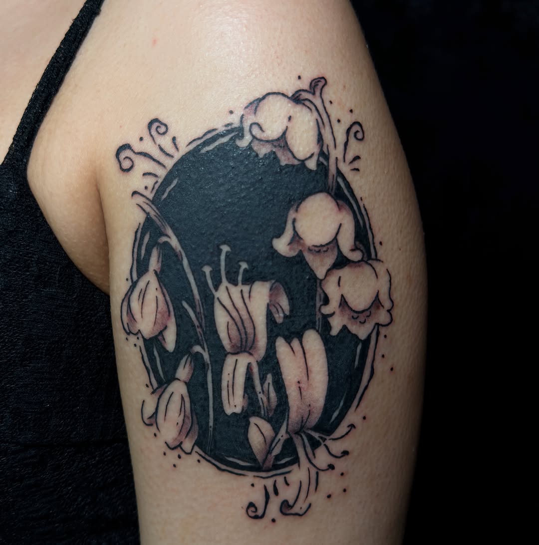 Tattoo by @gothcat.ink β black_and_grey, illustrative
