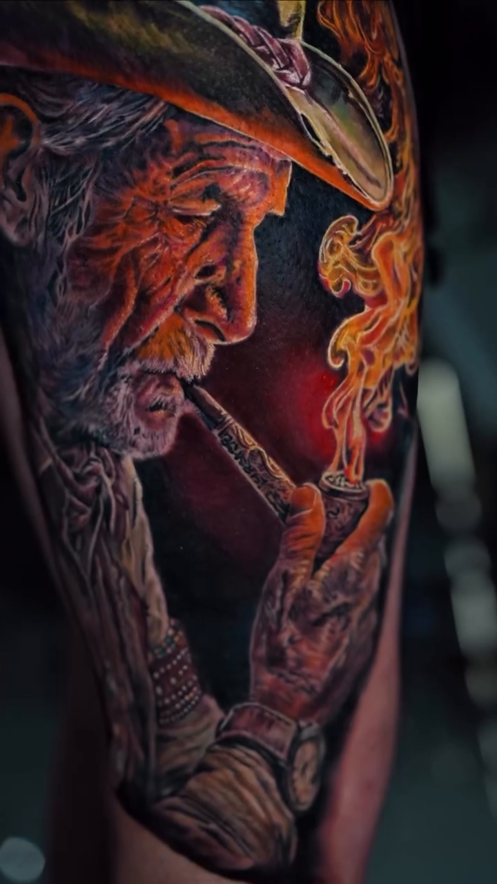 Tattoo by @alberto_marrero___ β realism, black_and_grey
