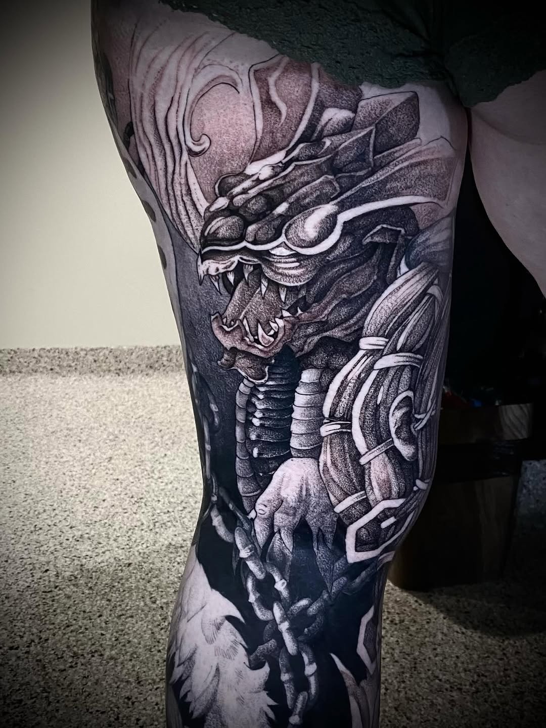 Tattoo by @_unfreakish_ — black_and_grey, realism