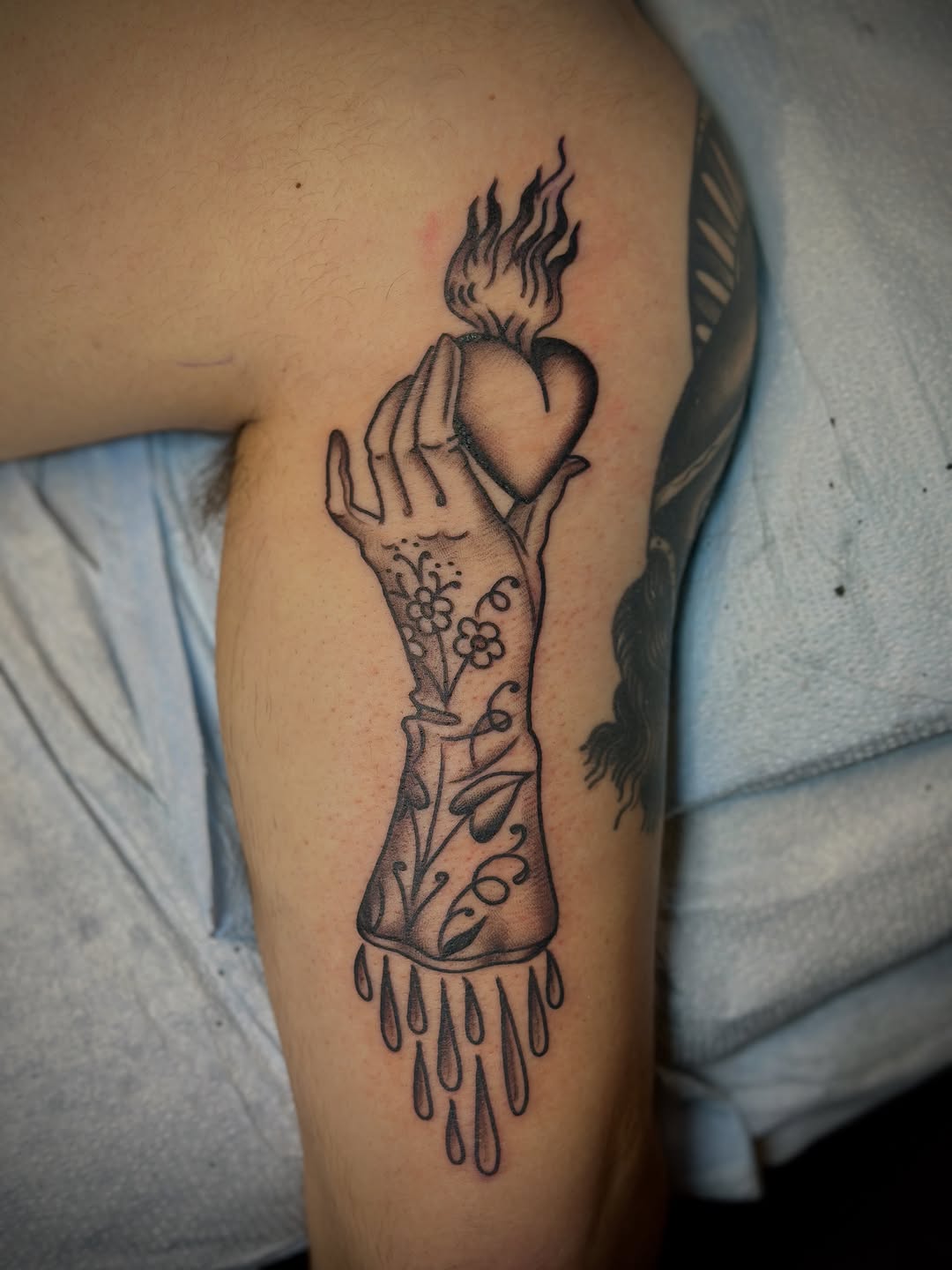 Tattoo by @hollyellistattoo — american_traditional, black_and_grey