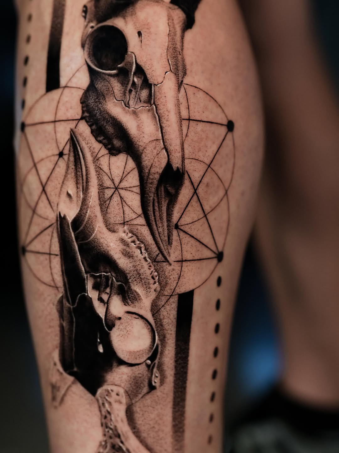 Tattoo by @nikitka.heretic — black_and_grey, geometric