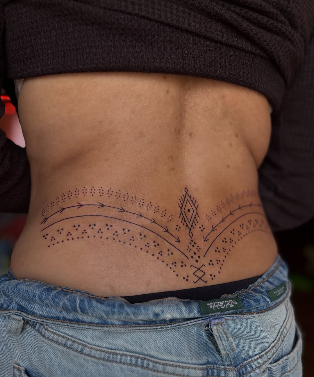 Tattoo by @damoretattoos — geometric, dotwork