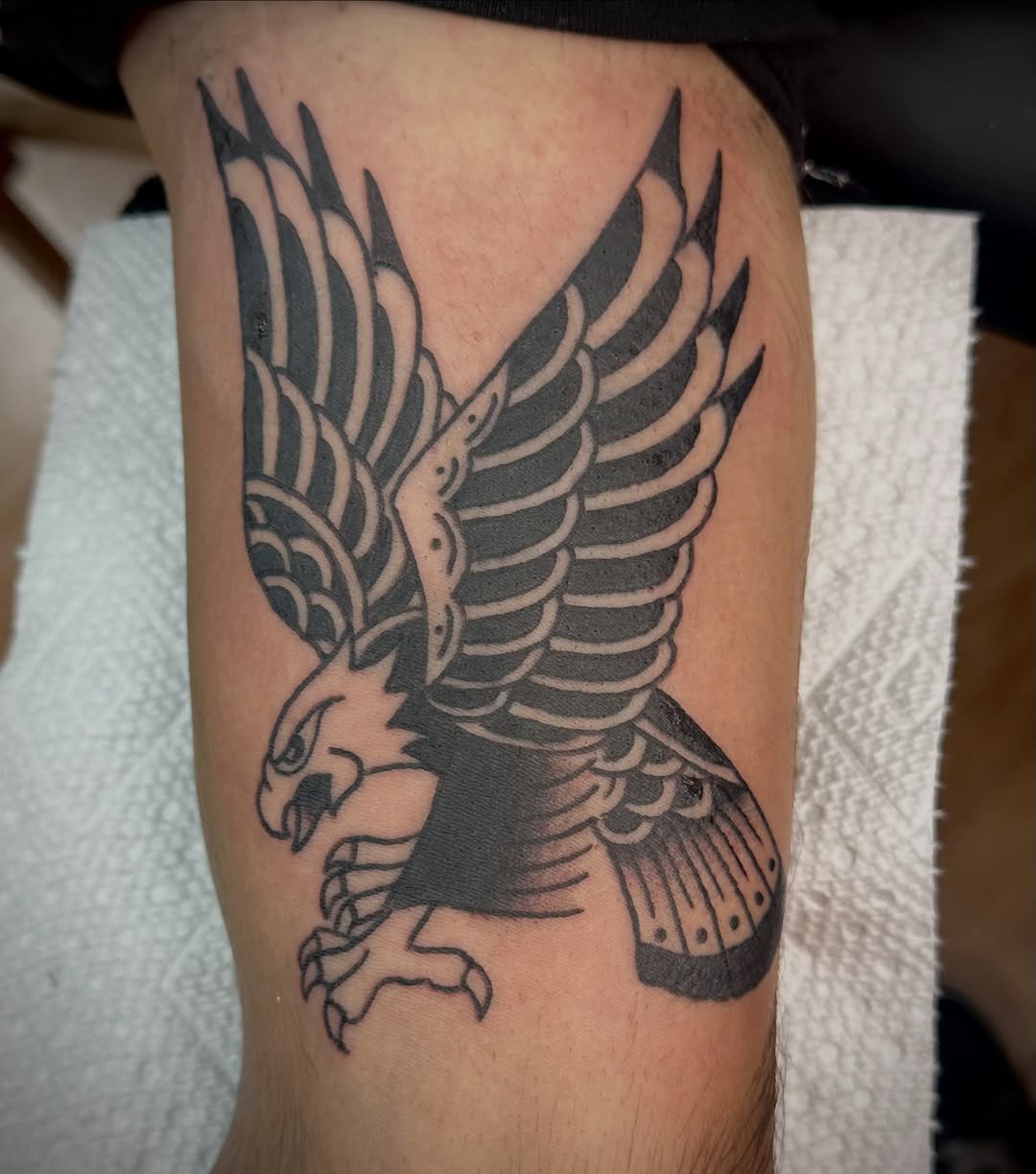 Tattoo by @jrobtattoos — american_traditional, blackwork