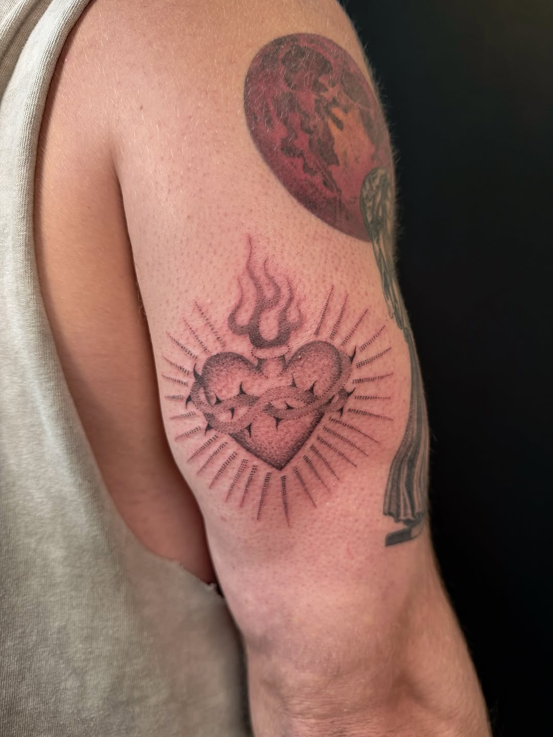 Tattoo by @poeticpokes — chicano, black_and_grey