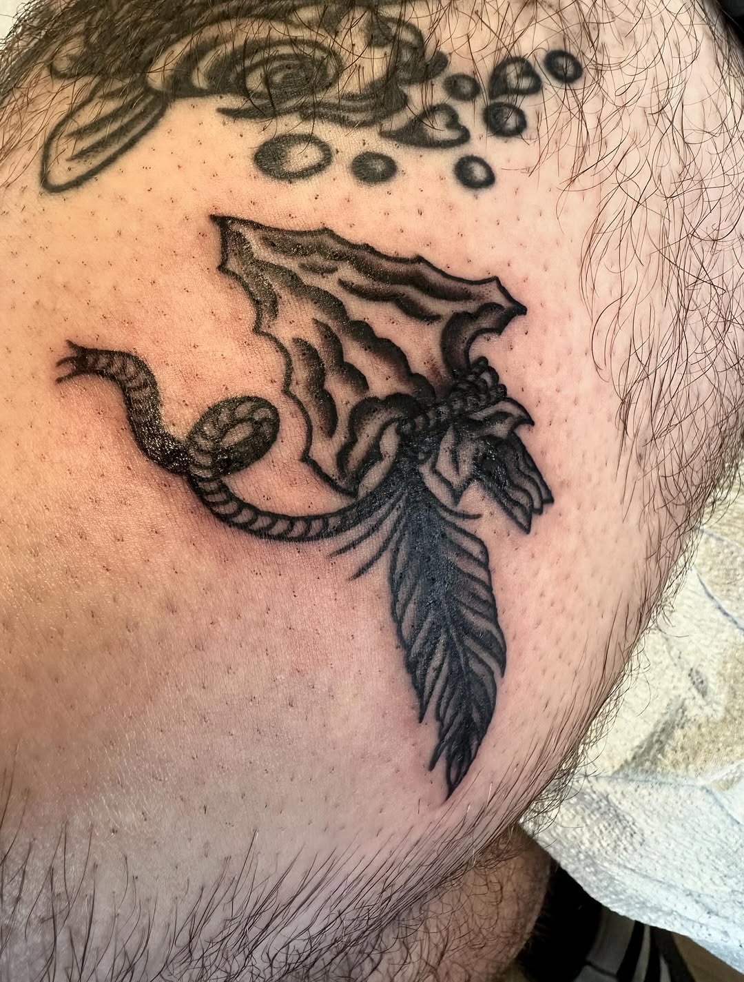 Tattoo by @art_by_woods — illustrative, black_and_grey