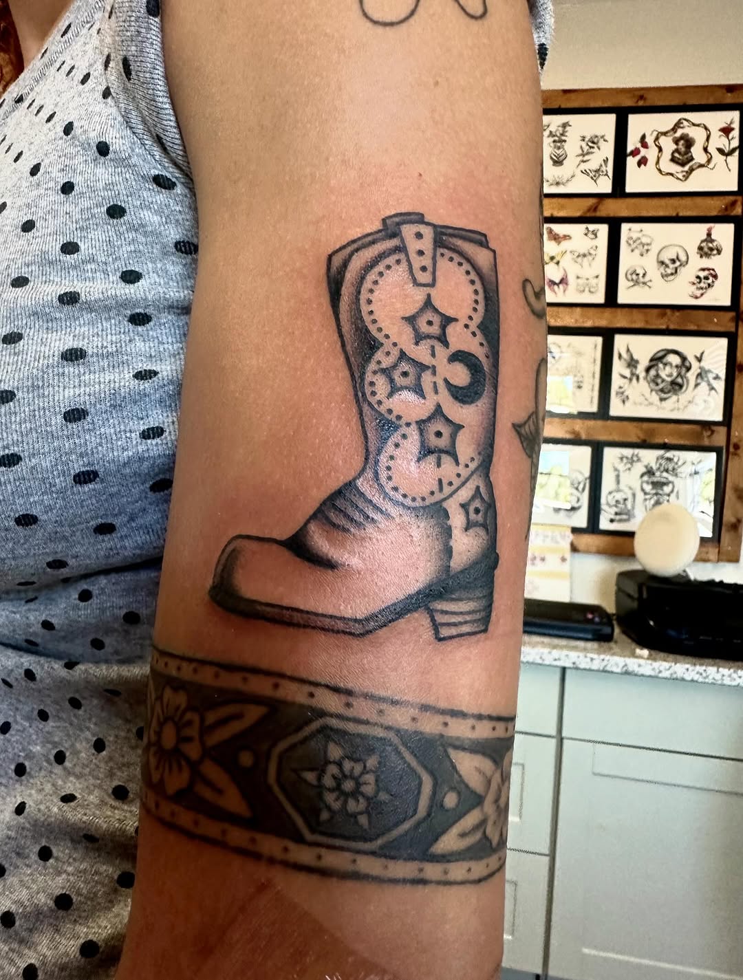 Tattoo by @art_by_woods — illustrative, black_and_grey