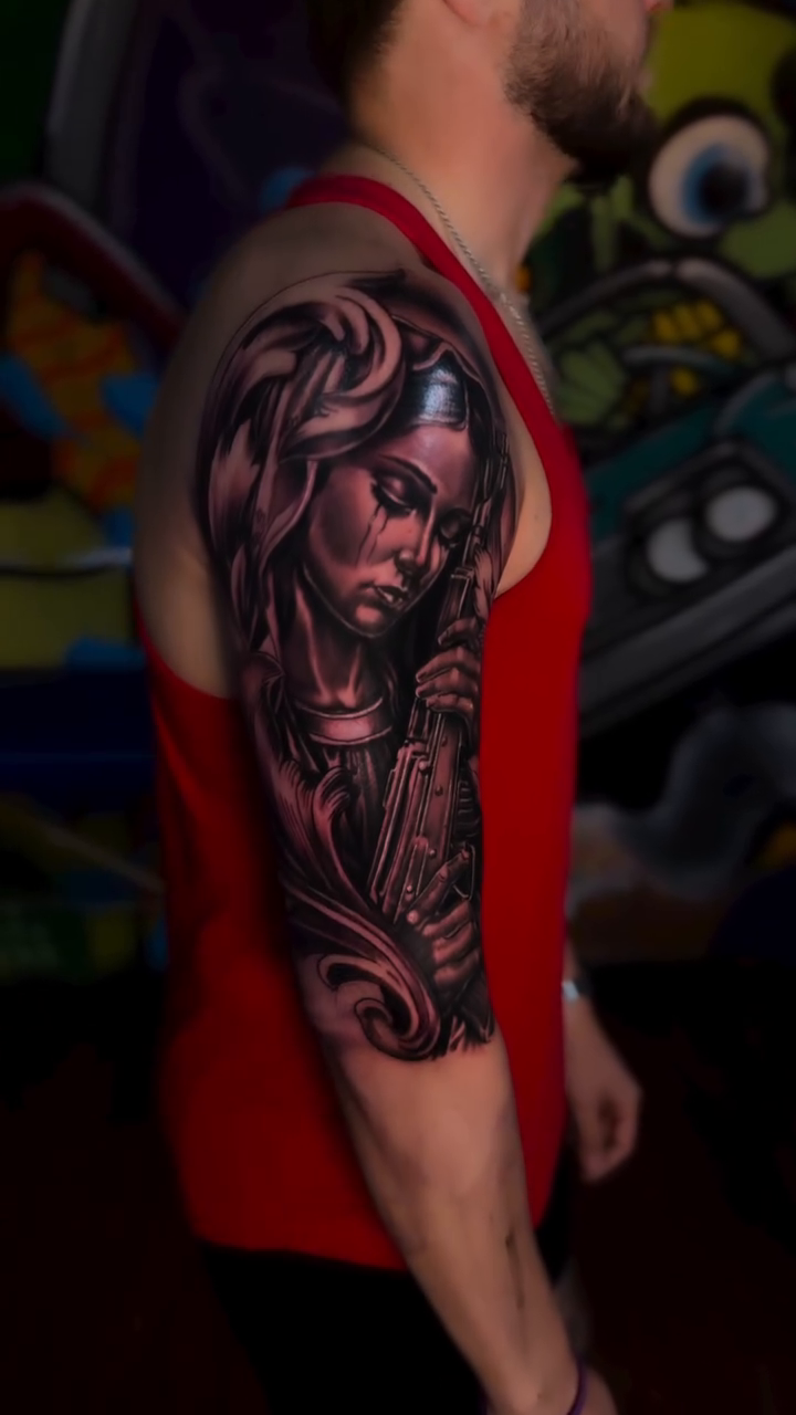 Tattoo by @gage.tattoo — black_and_grey, realism