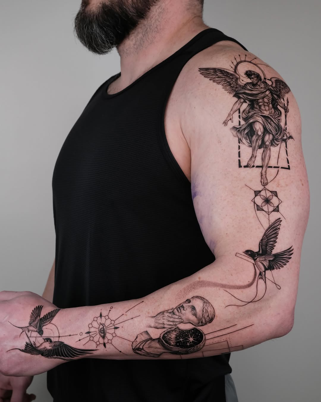 Tattoo by @zaytattoos — illustrative, black_and_grey