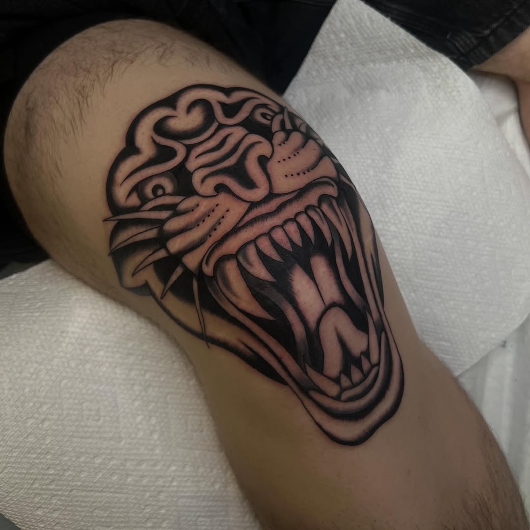 Tattoo by @erae.tattoo โ american_traditional, black_and_grey