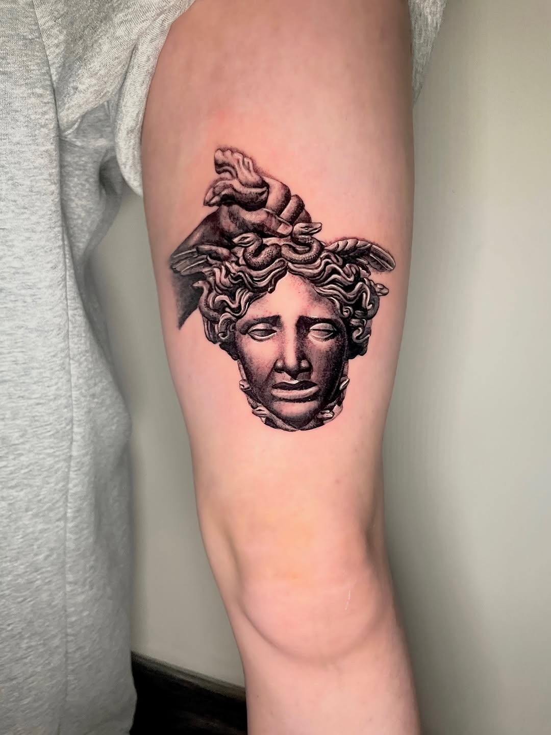 Tattoo by @tommyyu852 — realism, black_and_grey