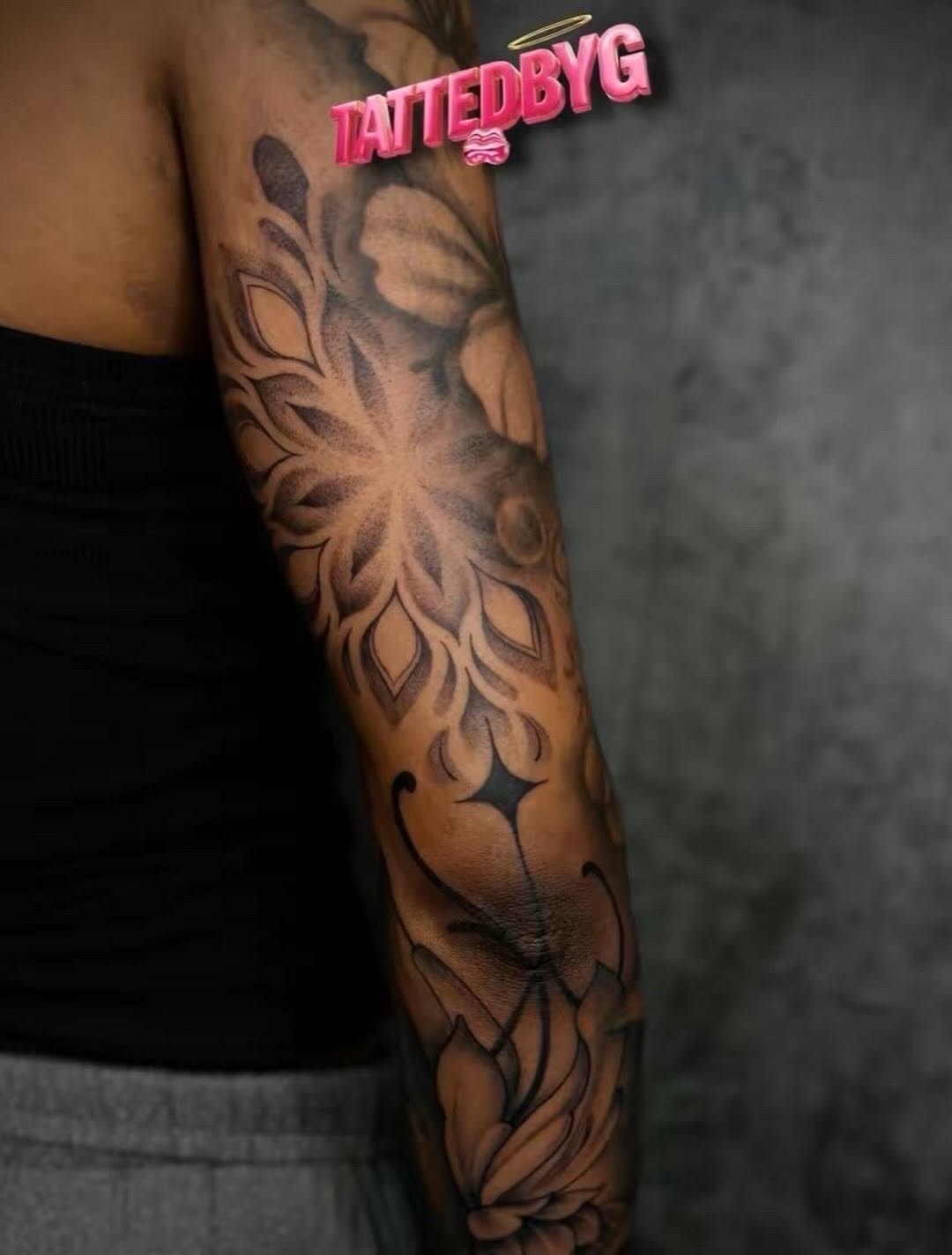 Tattoo by @tattedbyg — black_and_grey, ornamental