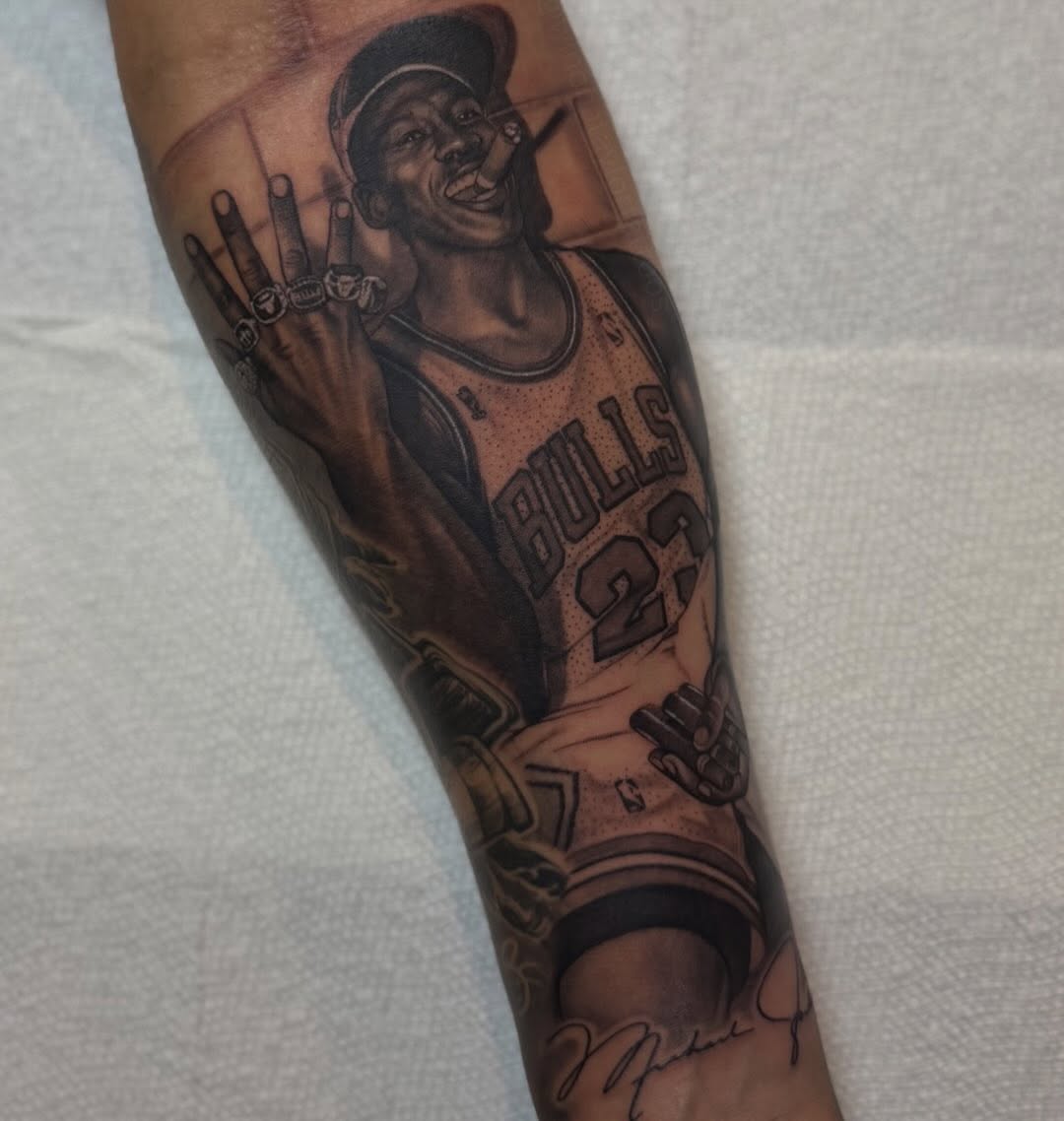 Tattoo by @winonataylortattoos β realism, black_and_grey