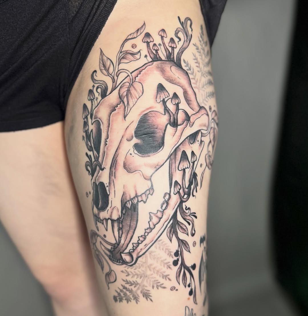 Tattoo by @jbug.ink — black_and_grey, dark_realism